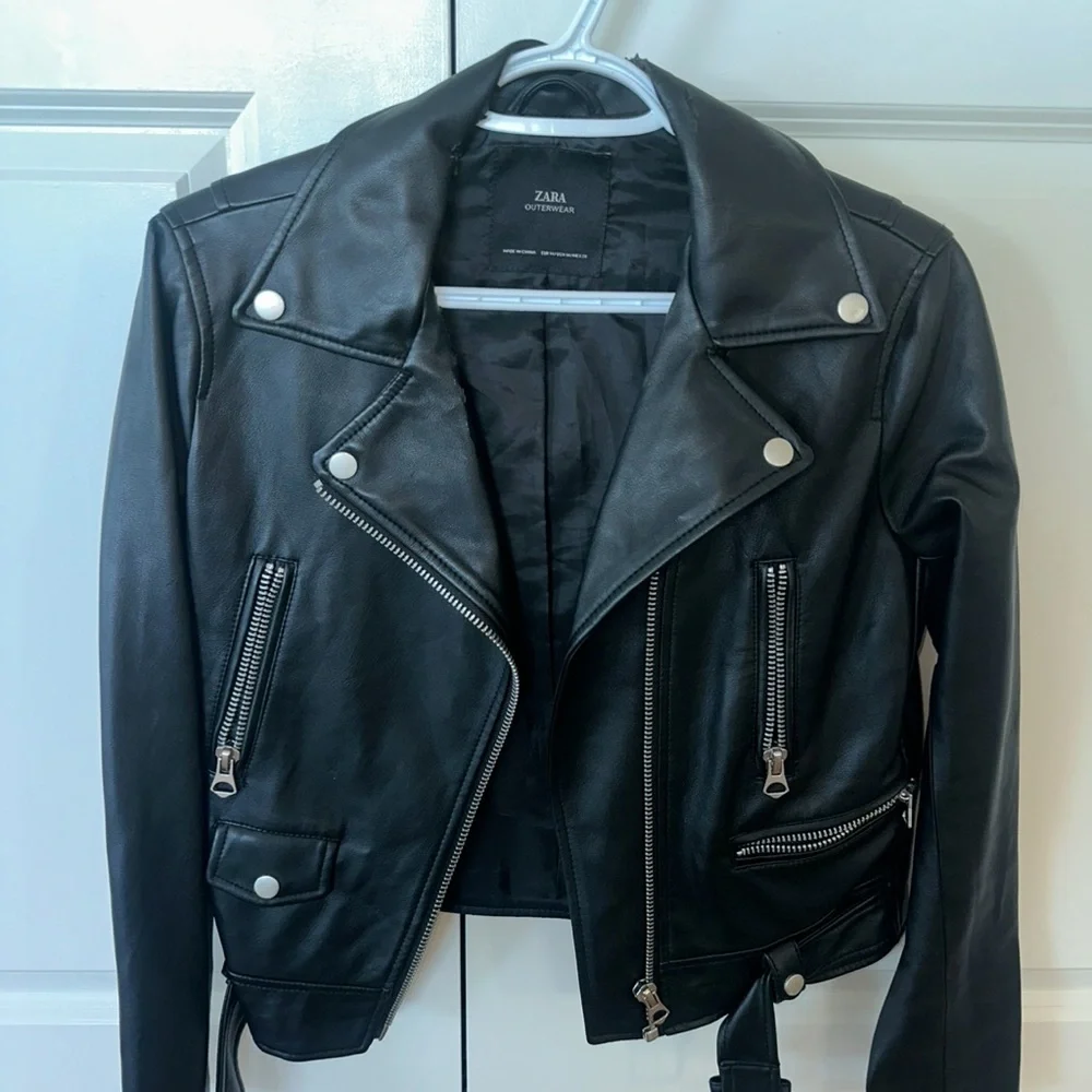 Zara leather jacket - Picture 2 of 6
